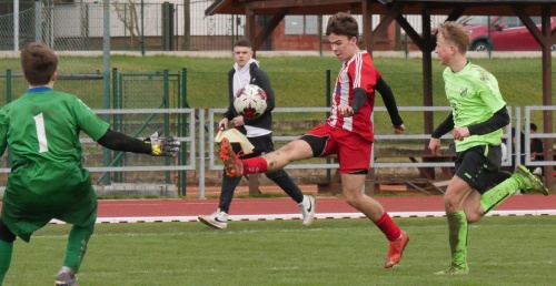 KP SD U19 SK Týniště nad Orlicí - FK Jaroměř, 1.4.2023, foto: Václav Mlejnek
